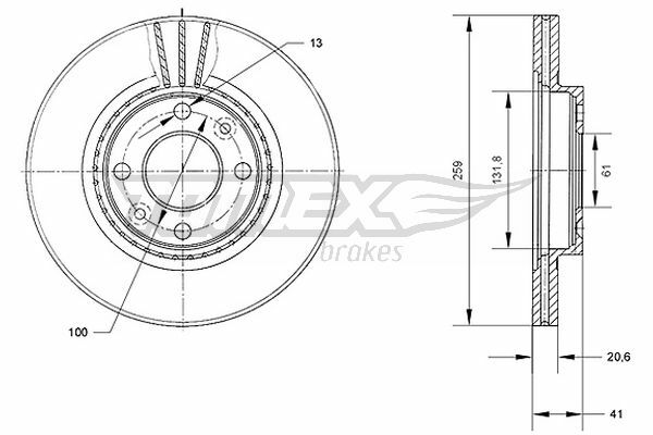 Brzdový kotouč TOMEX Brakes